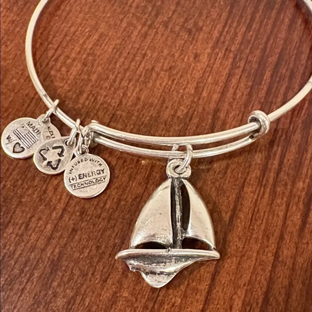 Alex And Ani Sailboat Silver Bracelet